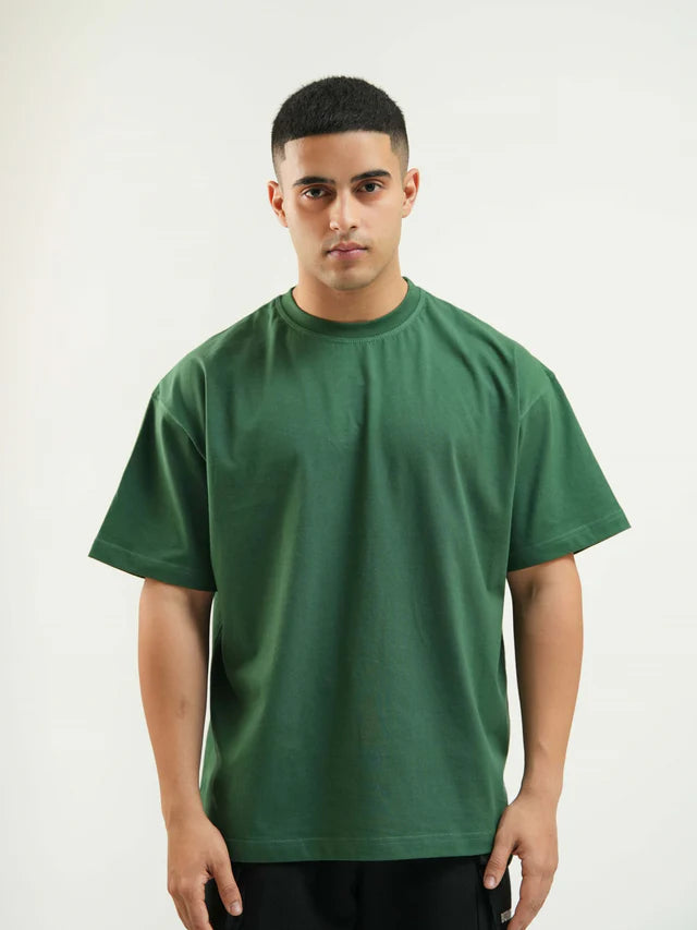 Round Neck Drop Sleeved Tee For Men